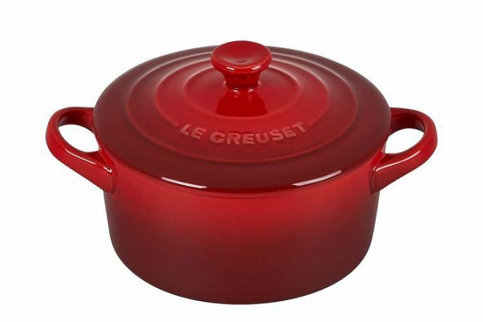 Amazon PD Le Creuset Stoneware Mini Round Cocotte 8 oz Cerise