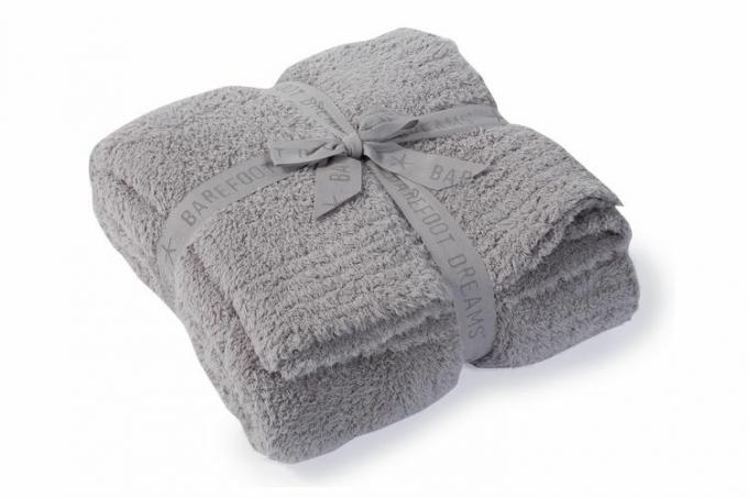 Amazon Barefoot Dreams CozyChic Throw Dove Grey One Size