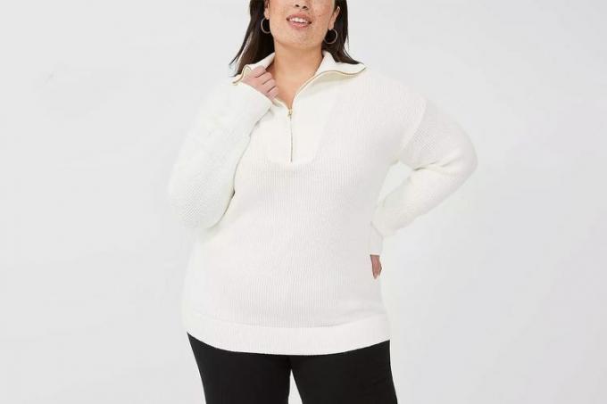 Πουλόβερ Lane Bryant Half-Zip Mock-Neck