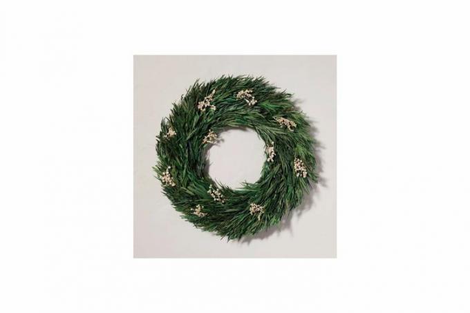 Magnolia Hearth & Hand Grass Leaf Snowberry Wreath