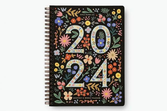 Amazon RIFLE PAPER CO. 2024 Flores 12-Month Softcover Spiral Planner 