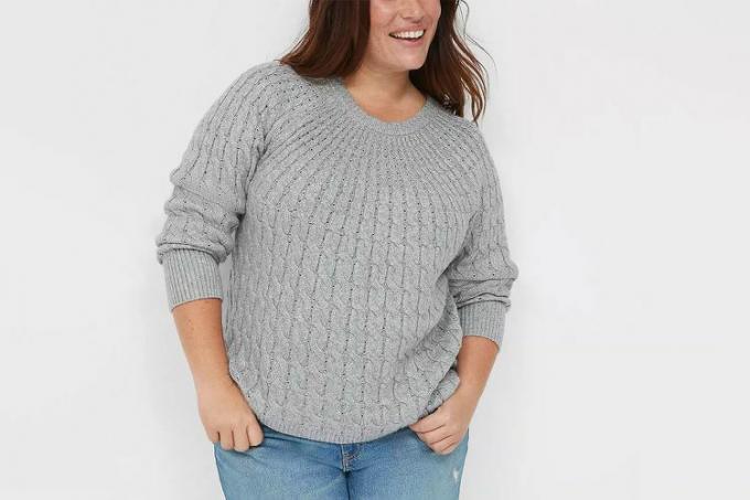 Πουλόβερ Lane Bryant με στρογγυλό λαιμό καλώδιο