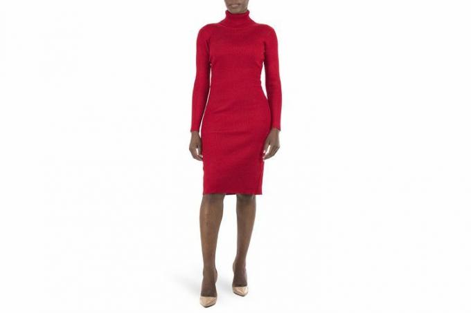 Nordstrom Rack Nina Leonard Turtleneck Midi πουλόβερ με ραβδώσεις