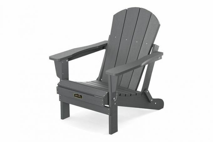 Amazon SERWALL Adirondack Chair for Patio Garden Outdoors Fire Pit- (Folding Grey)