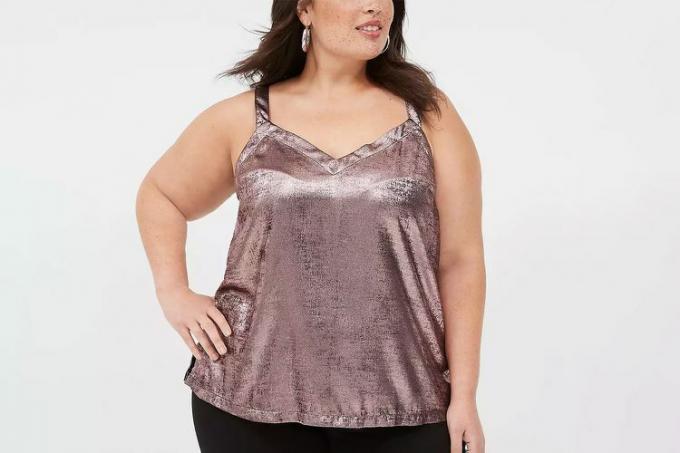 Lane Bryant Relaxed Satin Slip Cami με λαιμόκοψη V