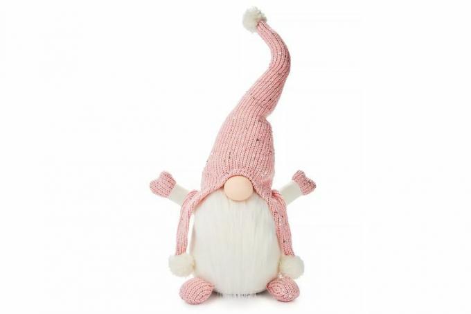 Holiday Lane Shimmer και Light Pink Fabric Gnome