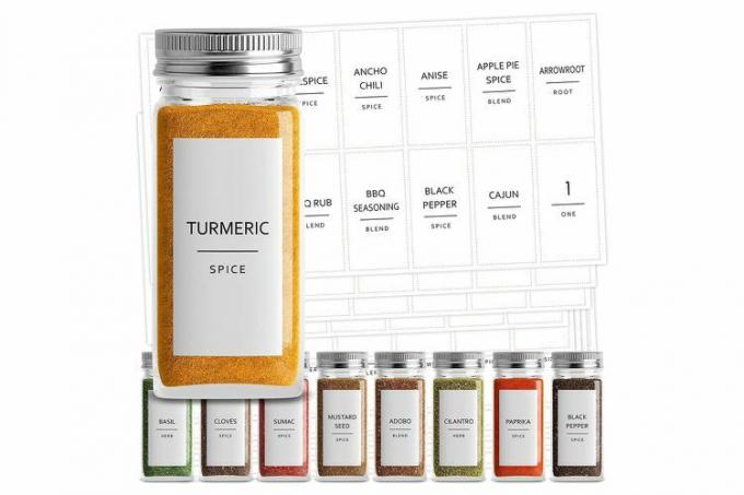 Amazon Talented Kitchen 140 Minimalist Spice Jar Labels