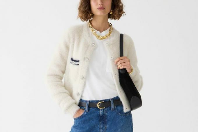 Γυναικείο μπουφάν J.Crew Sweater από βουρτσισμένο νήμα