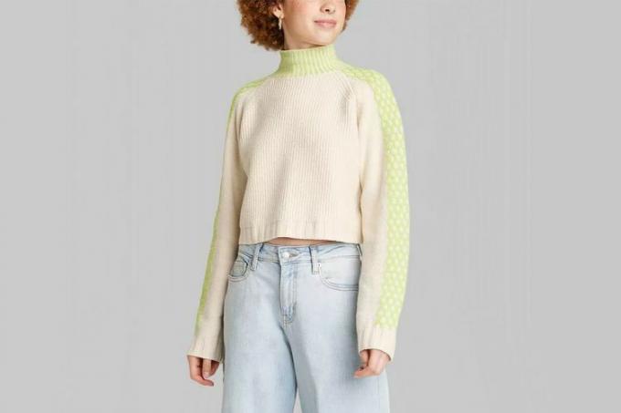 Target Wild Fable Γυναικείο πουλόβερ Mock Turtleneck Boxy πουλόβερ